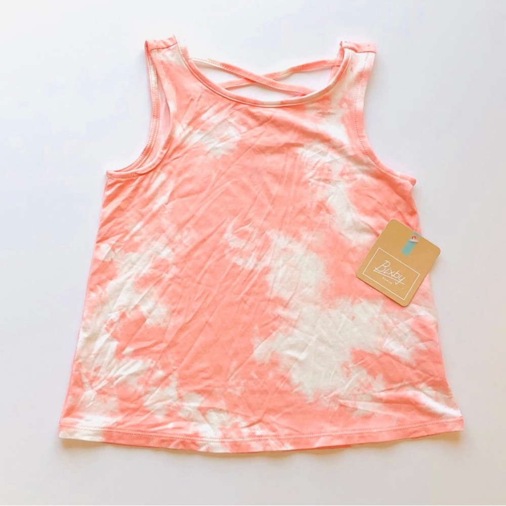 NWT Bixby Girls Pink Tie Die Tank